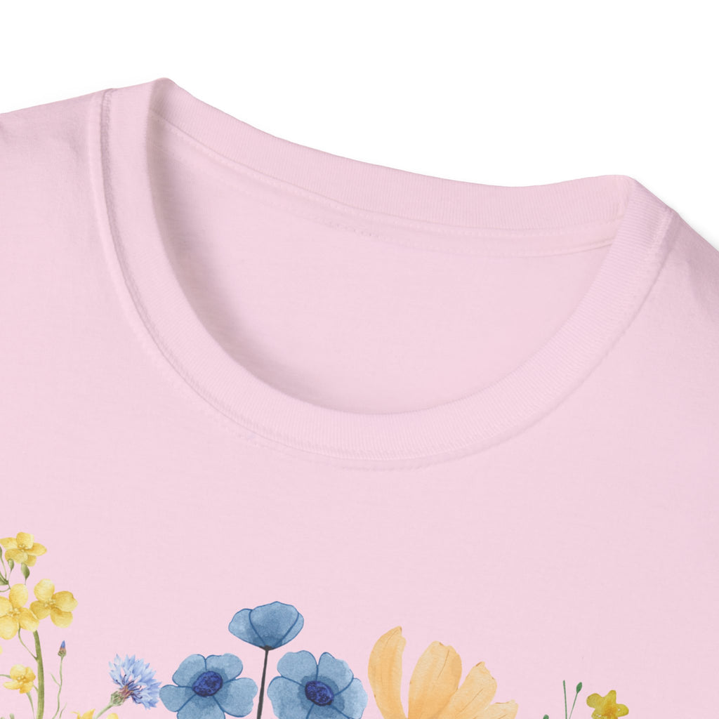 Breathe Wildflowers Tee — Watercolor Butterflies & Floral T-Shirt