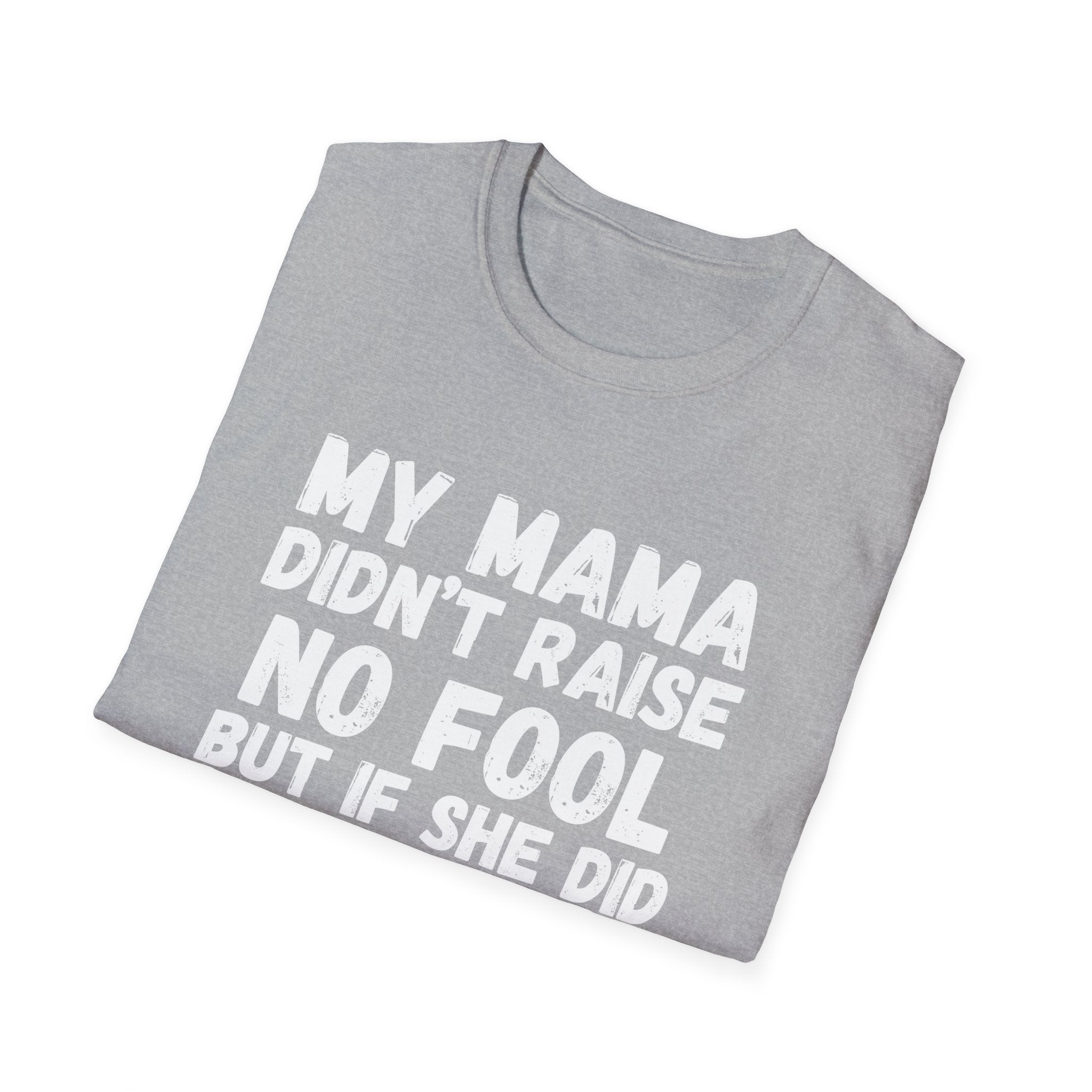 Funny Graphic T-Shirt — "My Mama Didn't Raise No Fool But If She Did It Was My Brother"