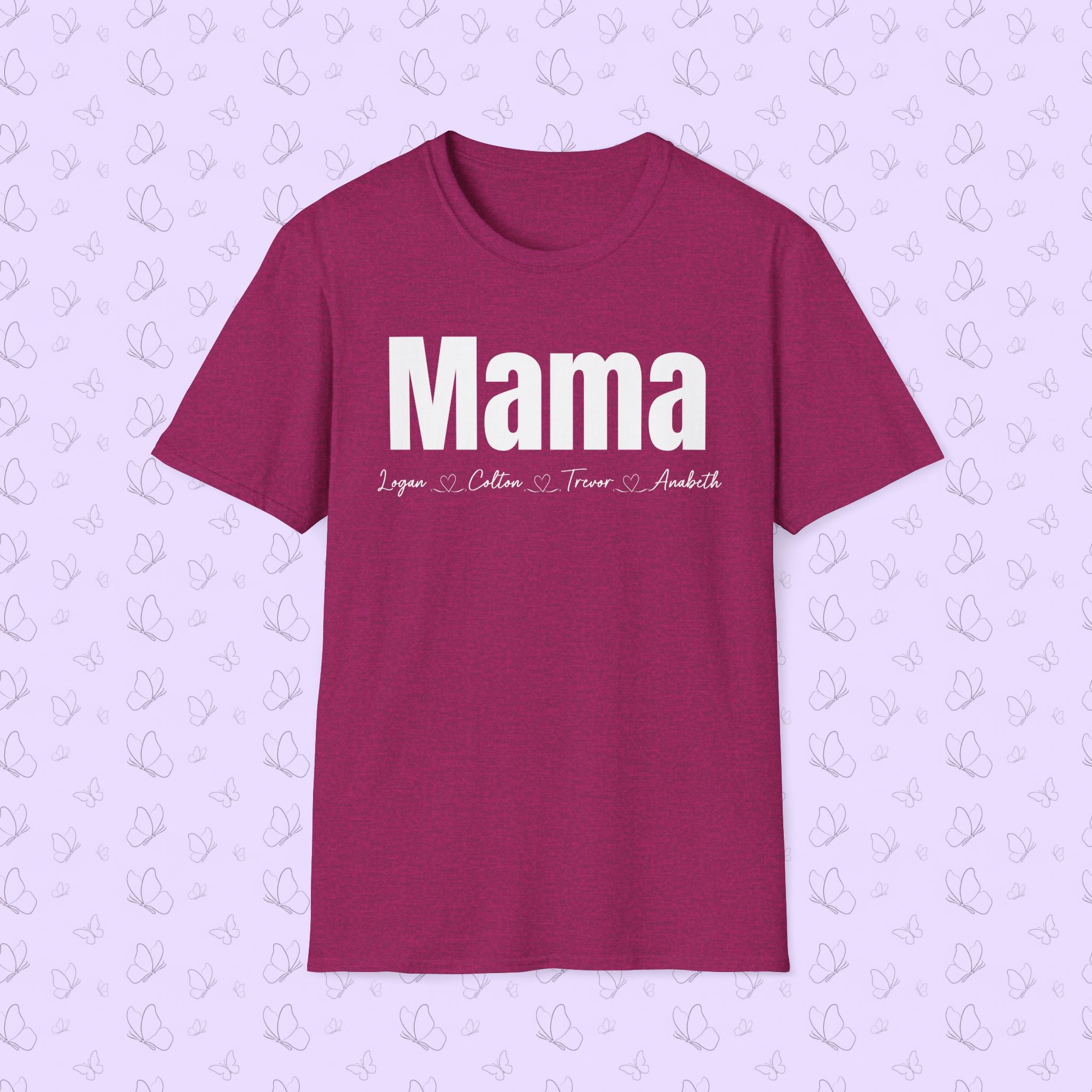 Customizable 'Mama' Tee with Kids' Names — Personalized Mama/Grandma/Mimi T-Shirt