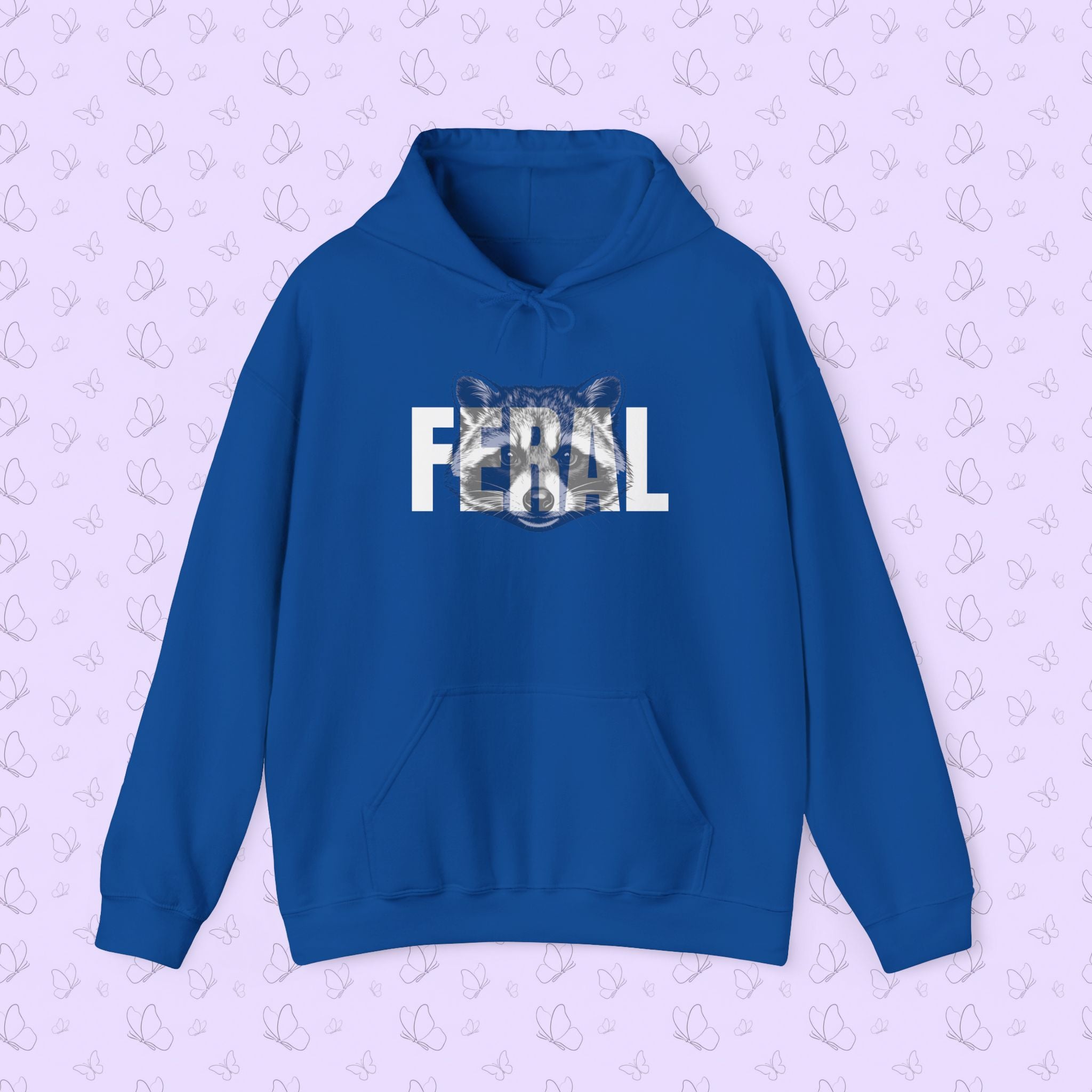 Feral Raccoon Hoodie — Wild Raccoon Graphic Sweatshirt