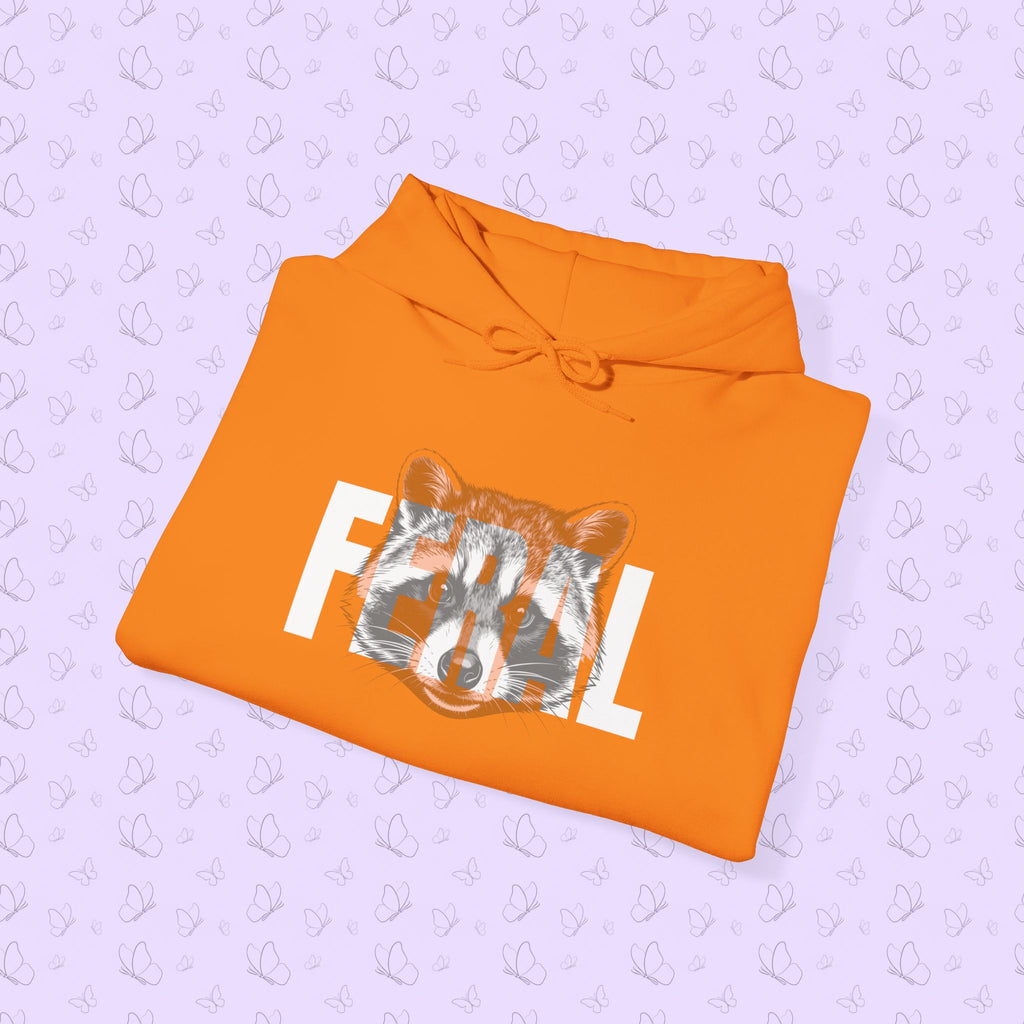Feral Raccoon Hoodie — Wild Raccoon Graphic Sweatshirt