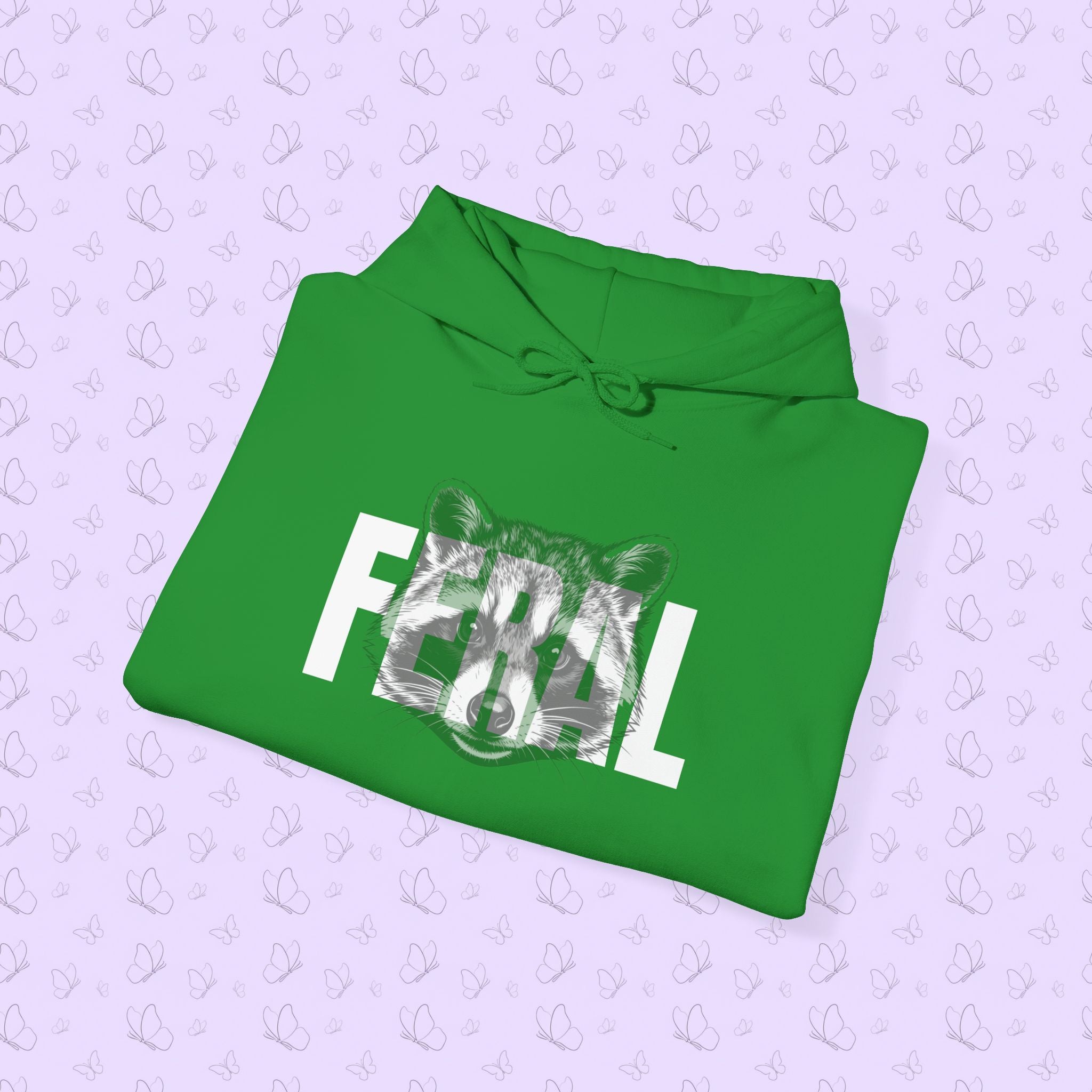 Feral Raccoon Hoodie — Wild Raccoon Graphic Sweatshirt