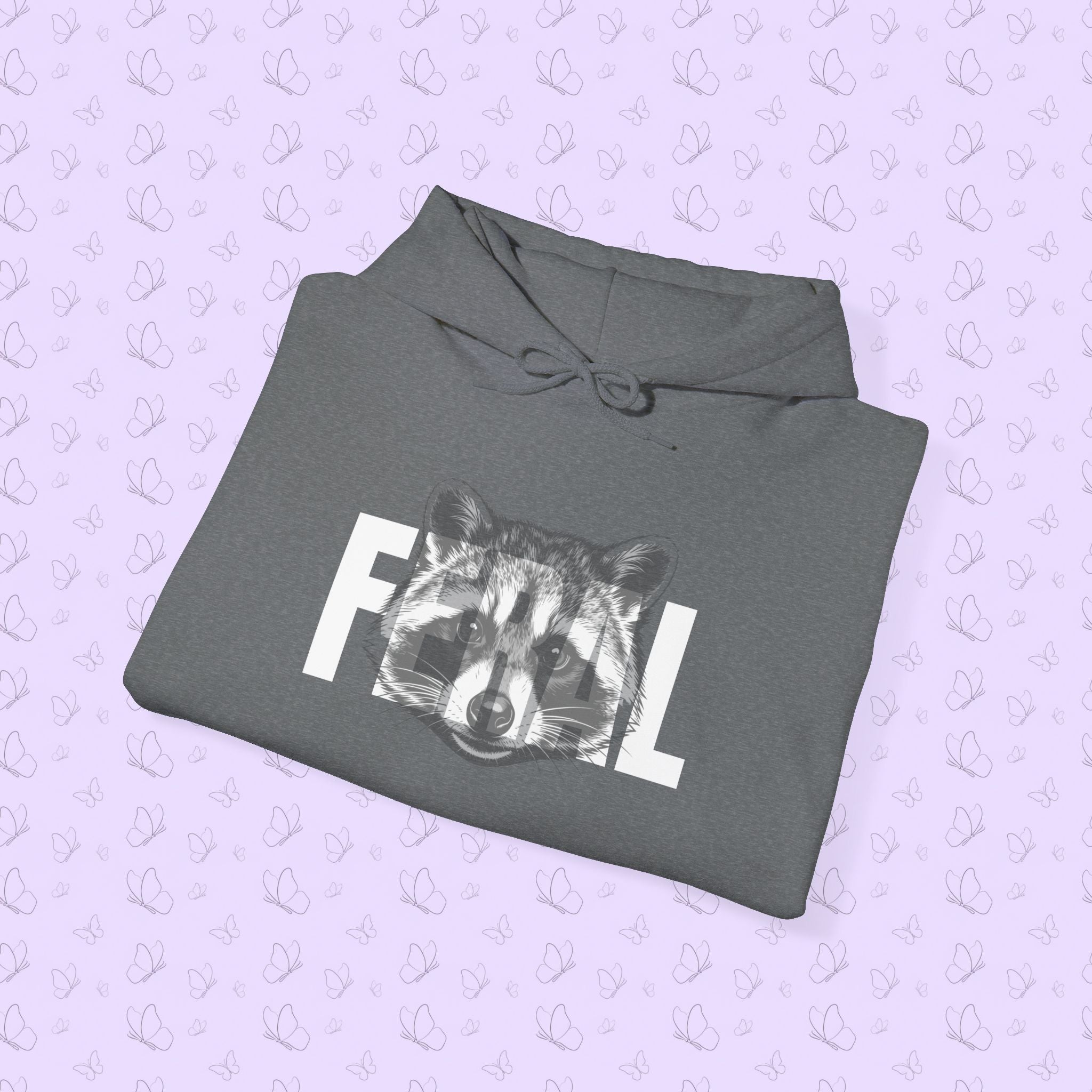 Feral Raccoon Hoodie — Wild Raccoon Graphic Sweatshirt