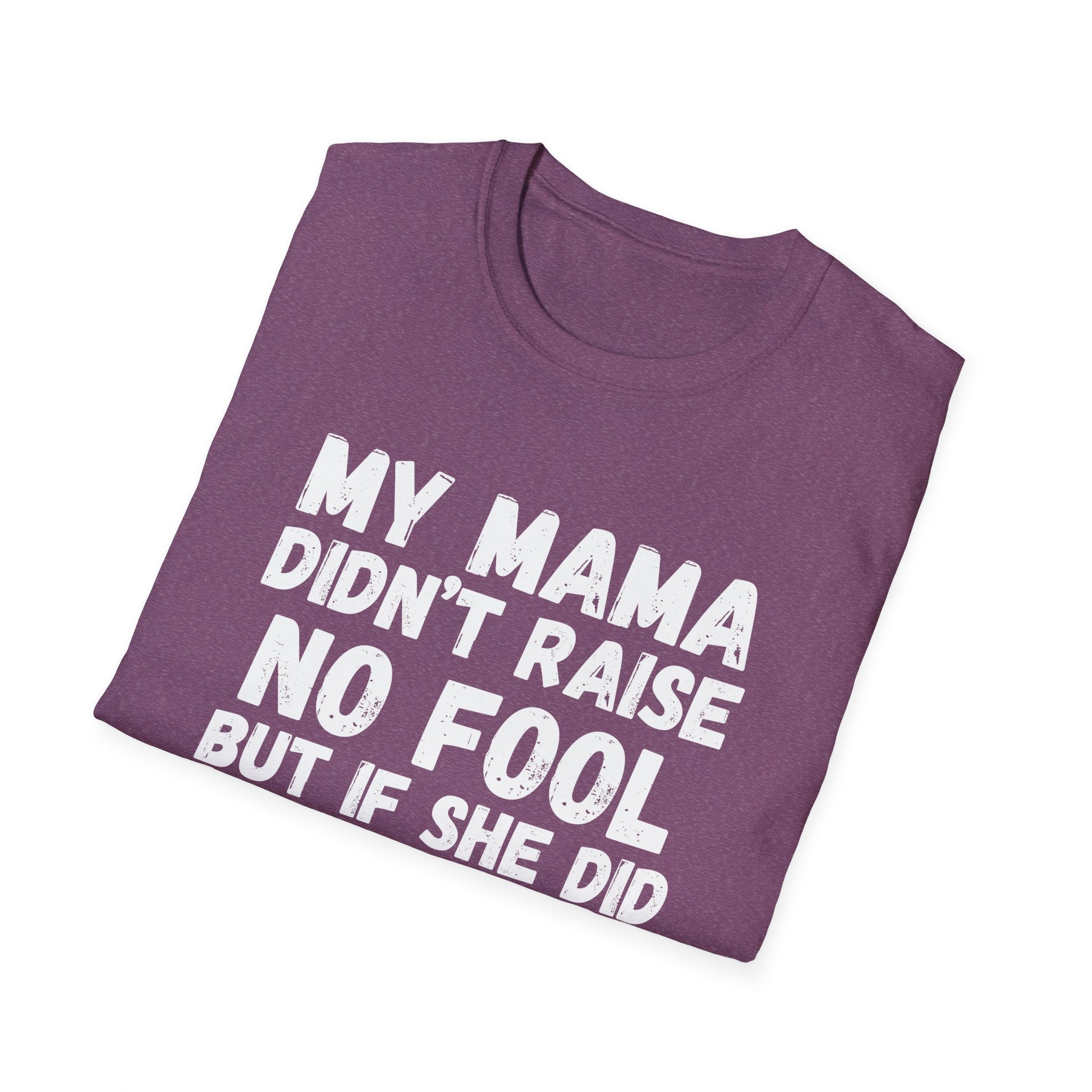 Funny Graphic T-Shirt — "My Mama Didn't Raise No Fool But If She Did It Was My Brother"