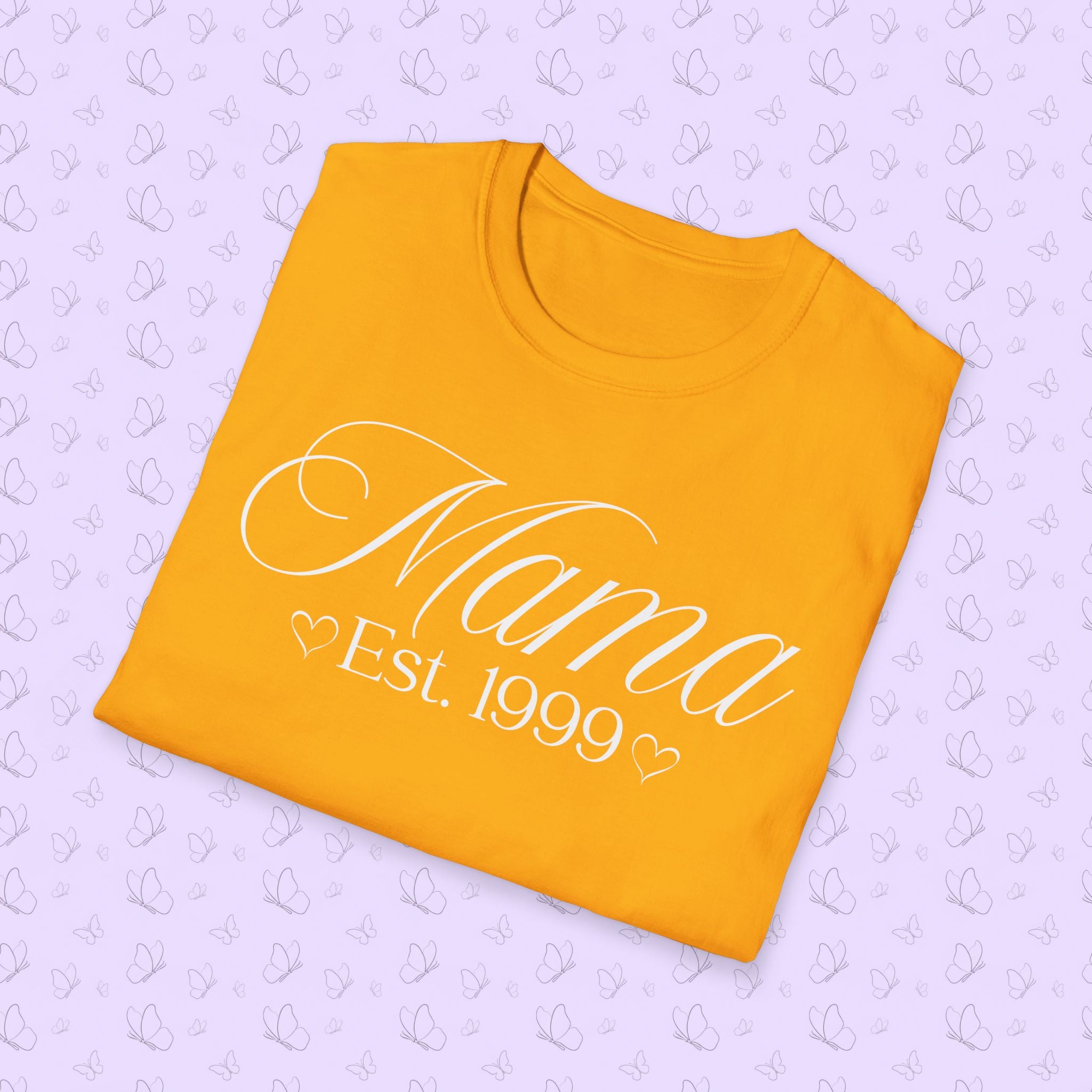 Mama Established Year T-Shirt — Customizable Mom Shirt