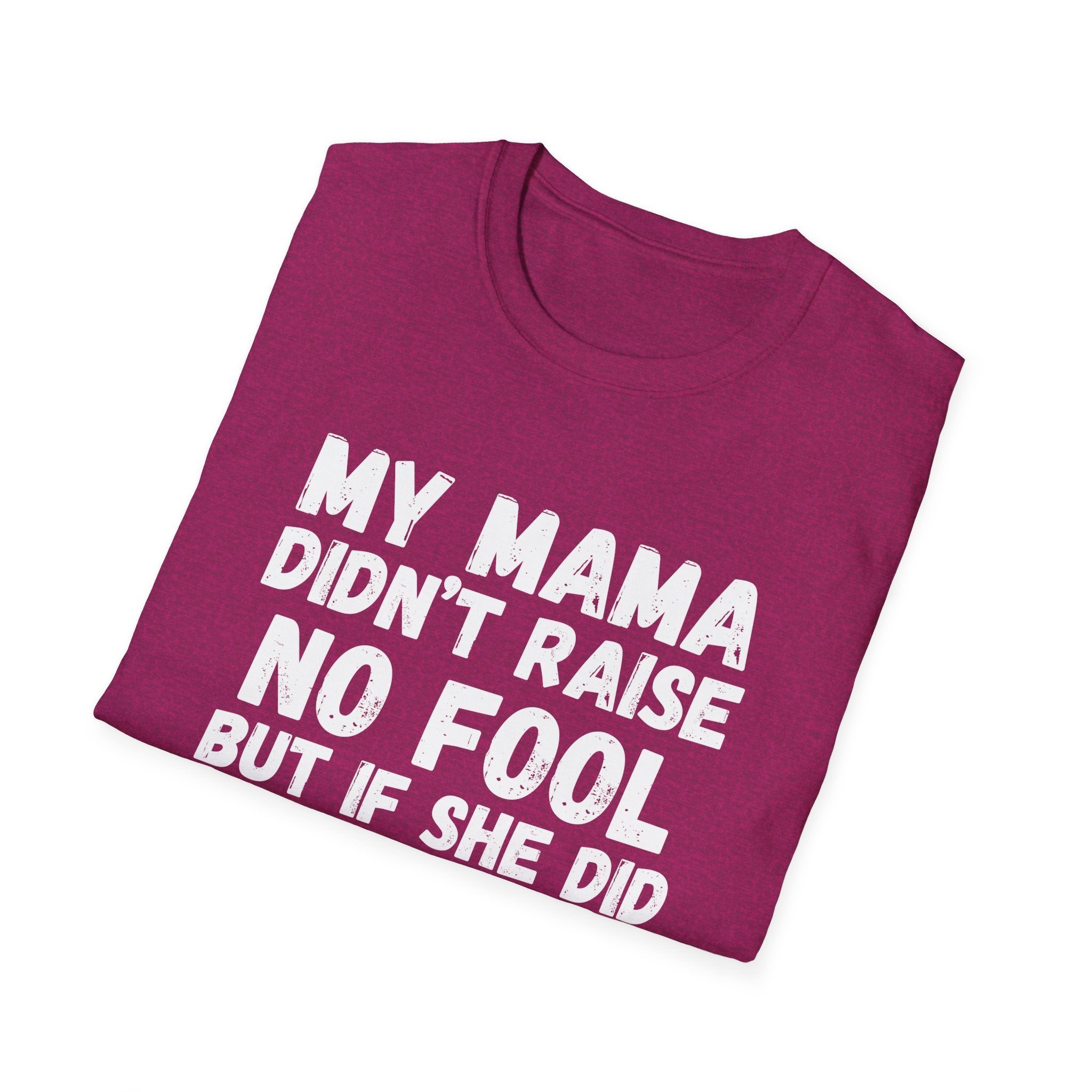 Funny Graphic T-Shirt — "My Mama Didn't Raise No Fool But If She Did It Was My Brother"