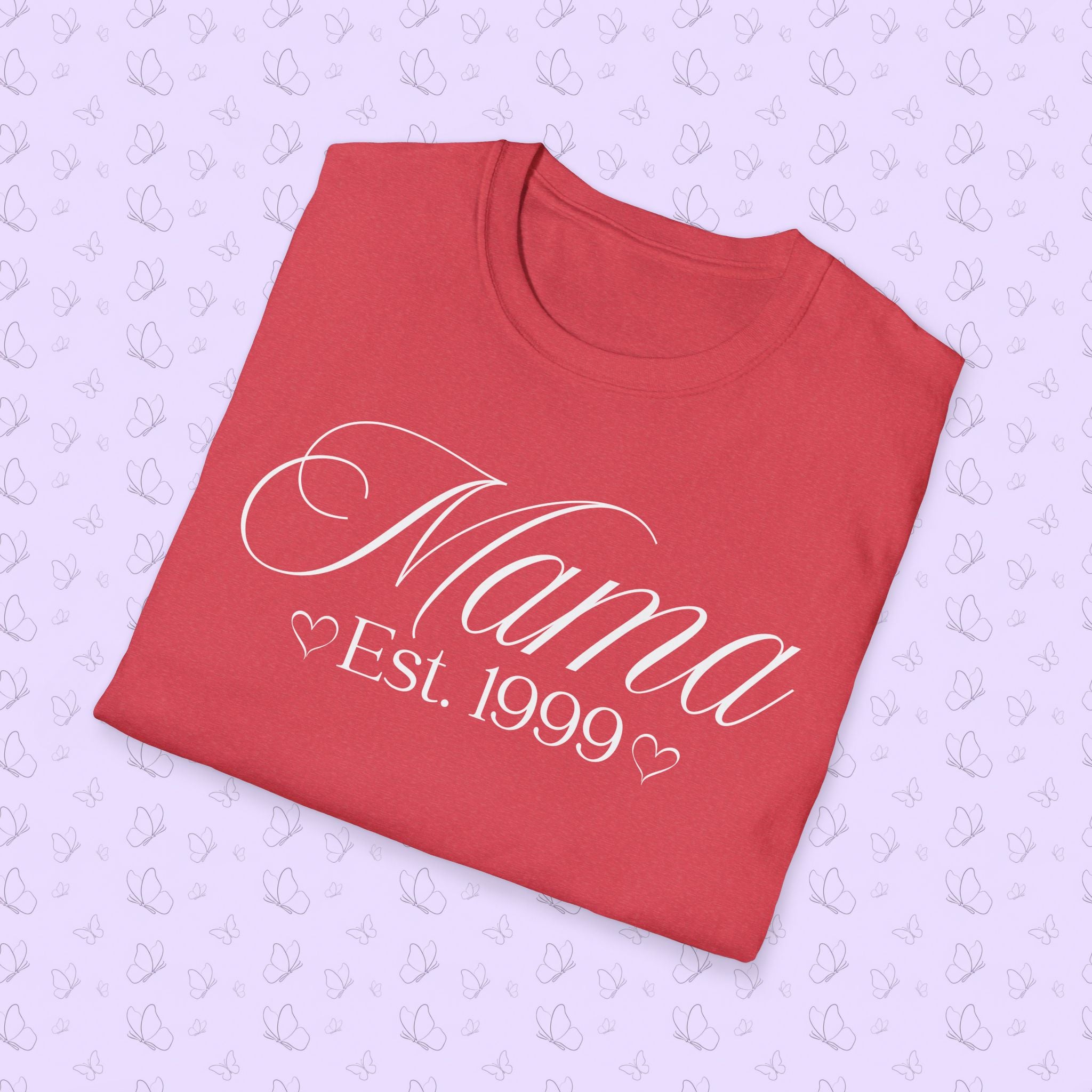 Mama Established Year T-Shirt — Customizable Mom Shirt