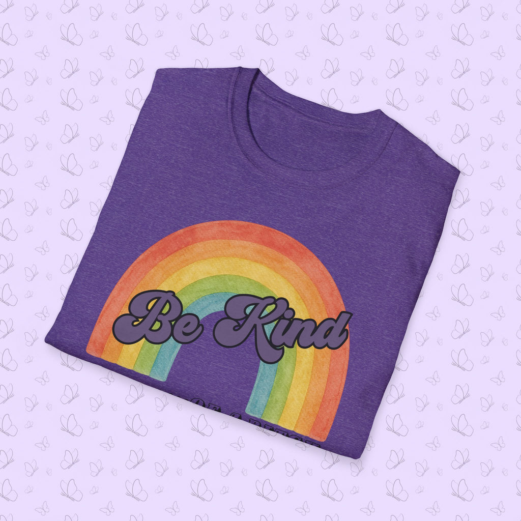 Be Kind…Of A Bitch Retro Rainbow T-Shirt — Funny Sarcastic Tee