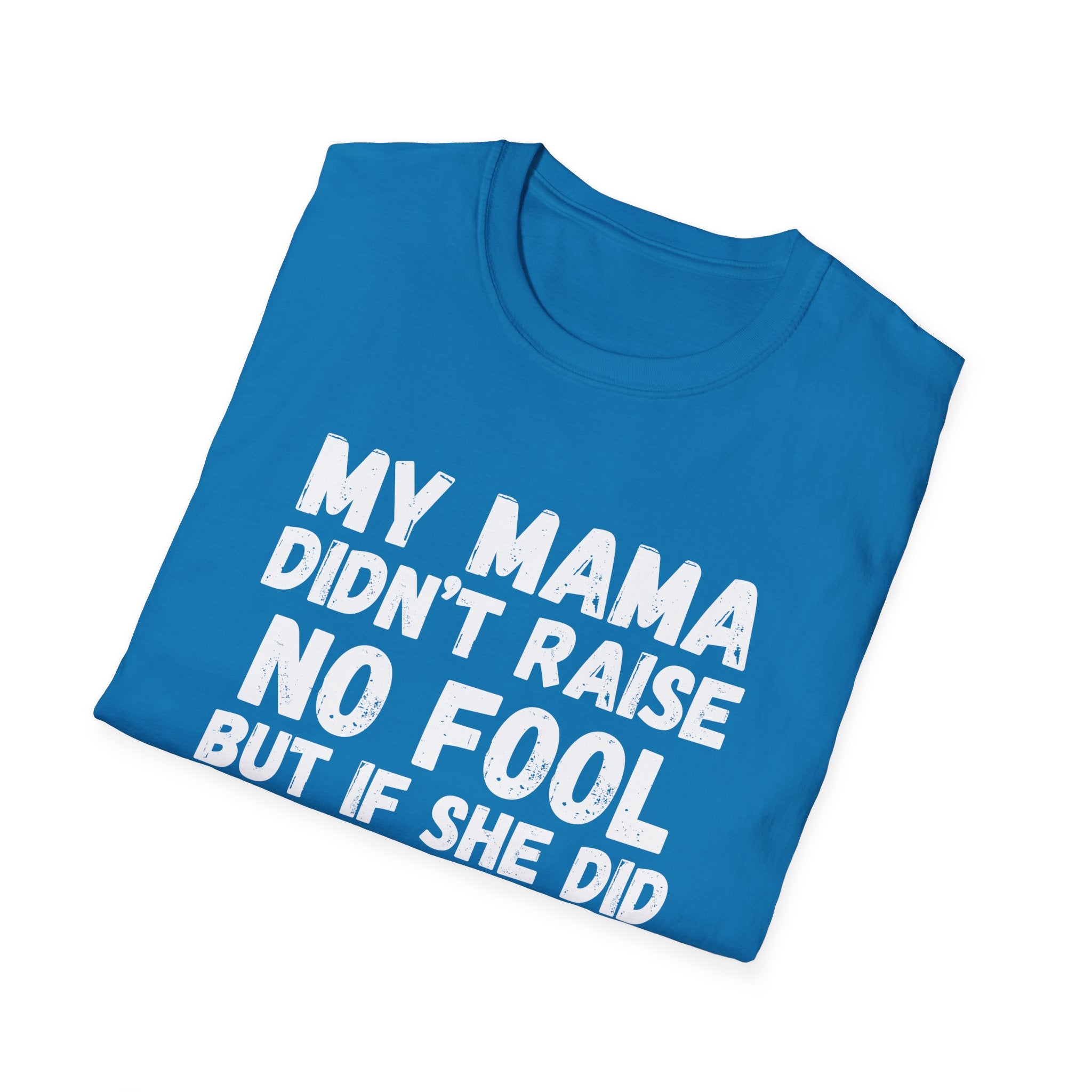 Funny Graphic T-Shirt — "My Mama Didn't Raise No Fool But If She Did It Was My Brother"