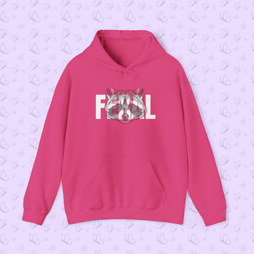 Feral Raccoon Hoodie — Wild Raccoon Graphic Sweatshirt