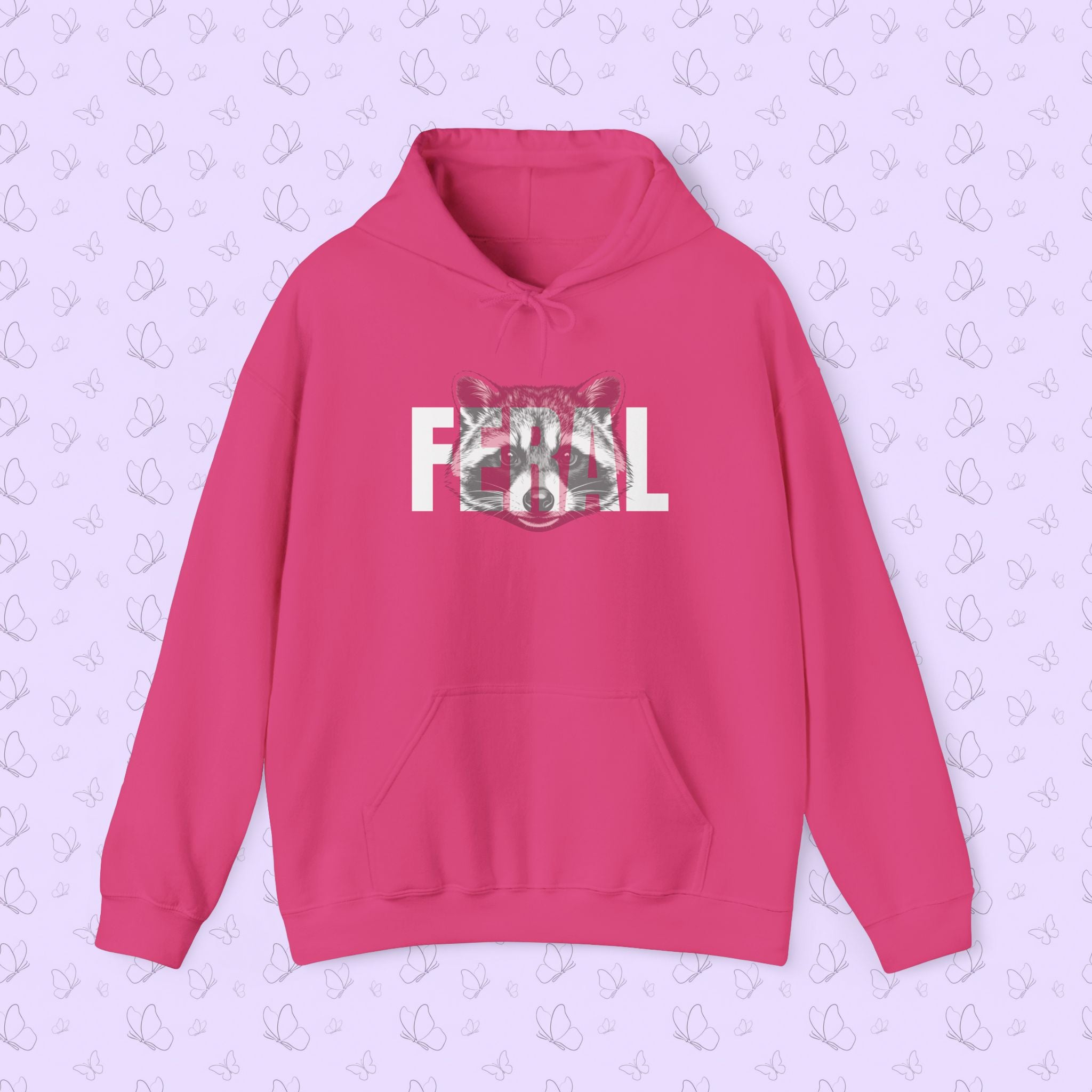 Feral Raccoon Hoodie — Wild Raccoon Graphic Sweatshirt