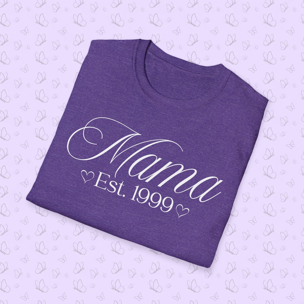 Mama Established Year T-Shirt — Customizable Mom Shirt