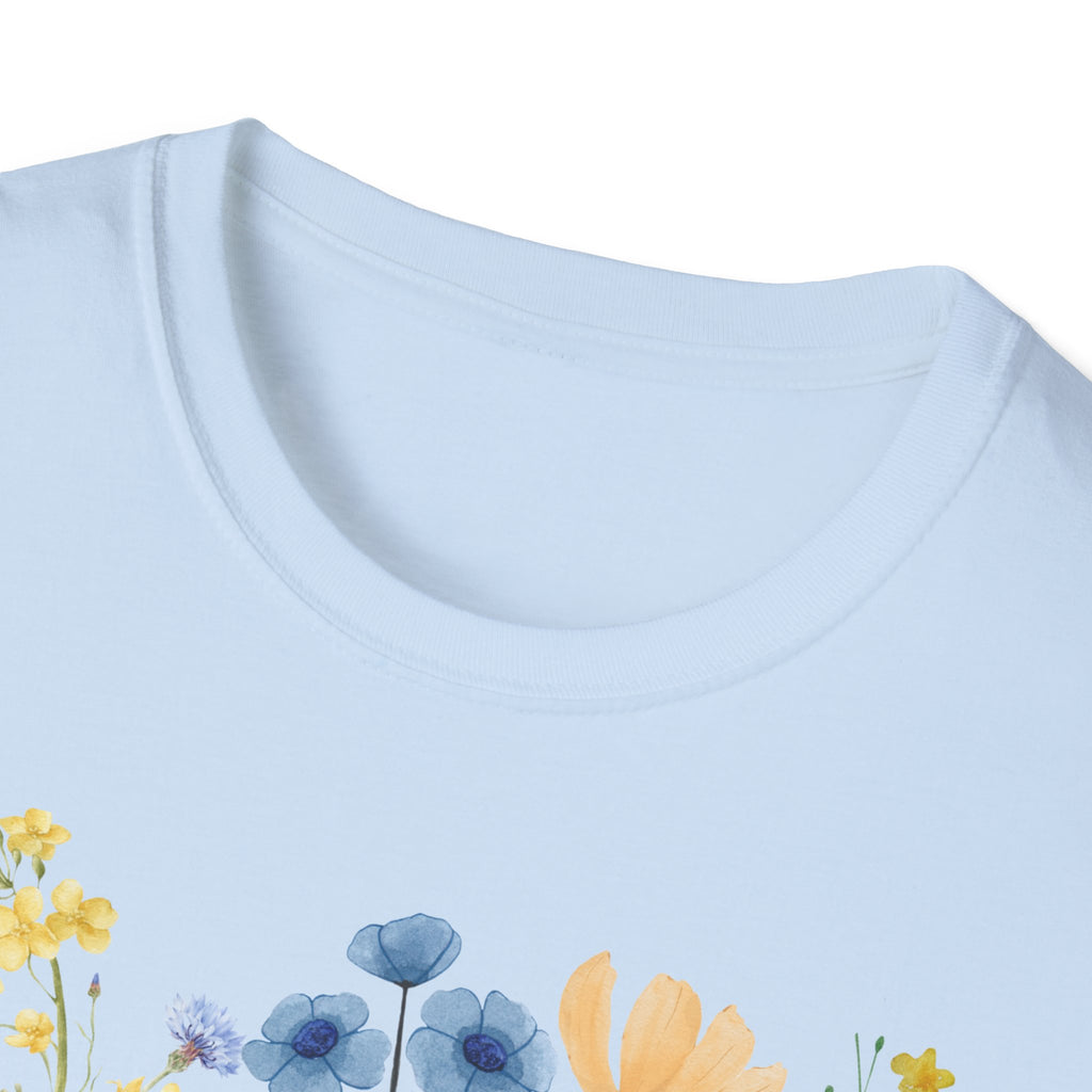 Breathe Wildflowers Tee — Watercolor Butterflies & Floral T-Shirt