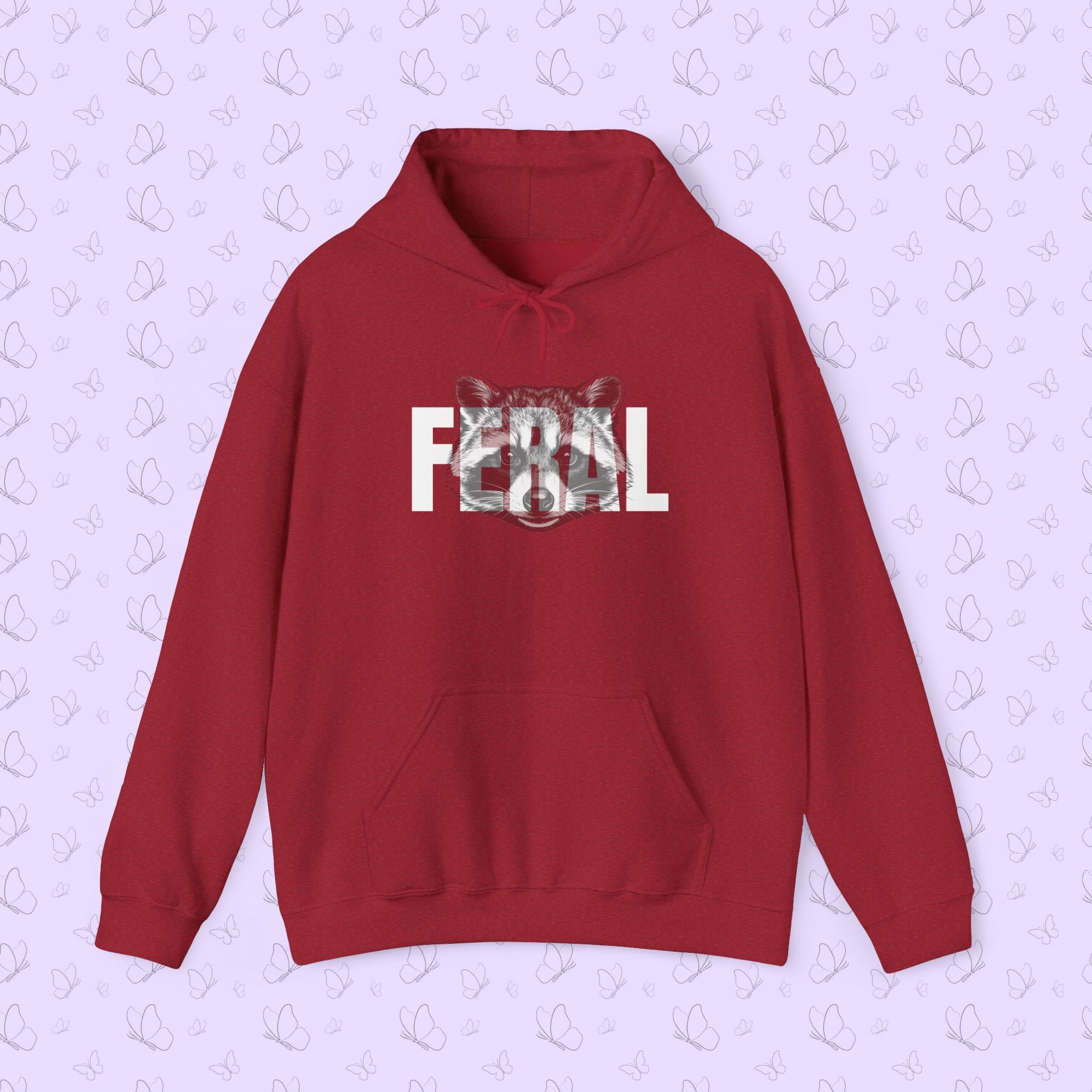 Feral Raccoon Hoodie — Wild Raccoon Graphic Sweatshirt