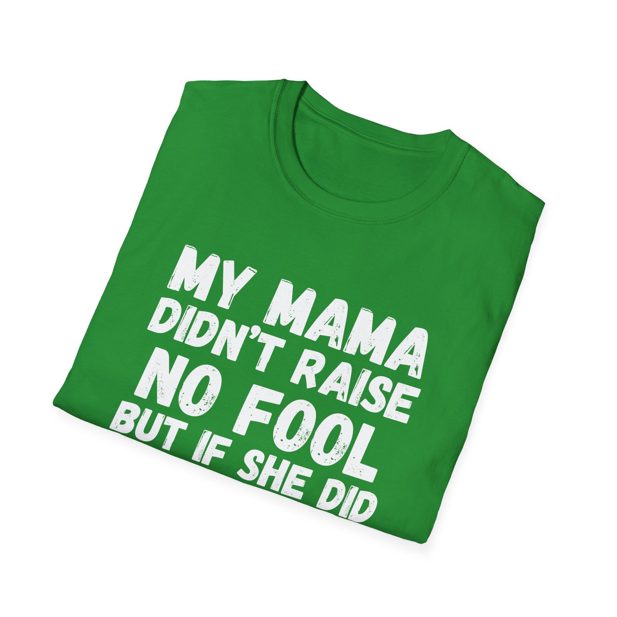 Funny Graphic T-Shirt — "My Mama Didn't Raise No Fool But If She Did It Was My Brother"