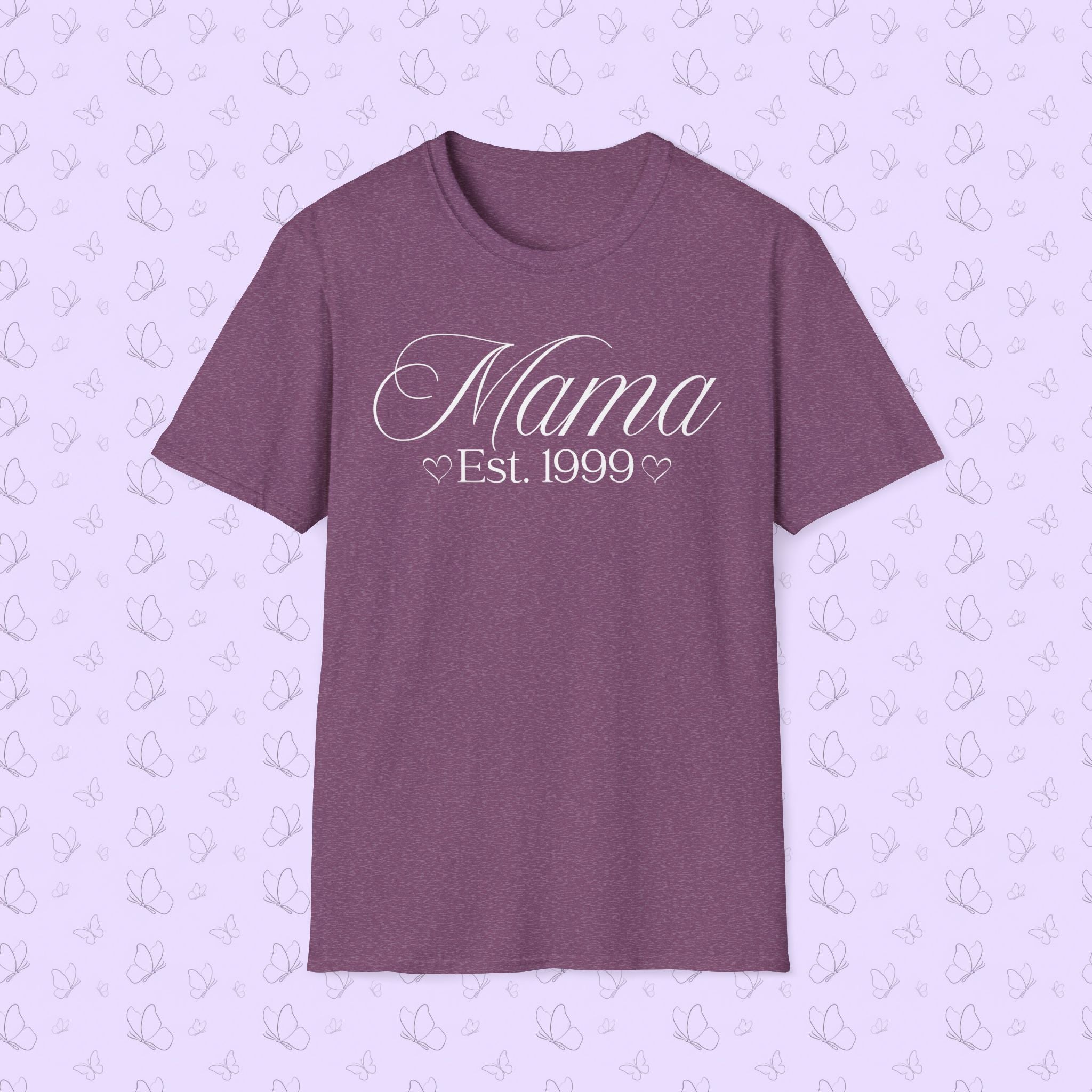 Mama Established Year T-Shirt — Customizable Mom Shirt