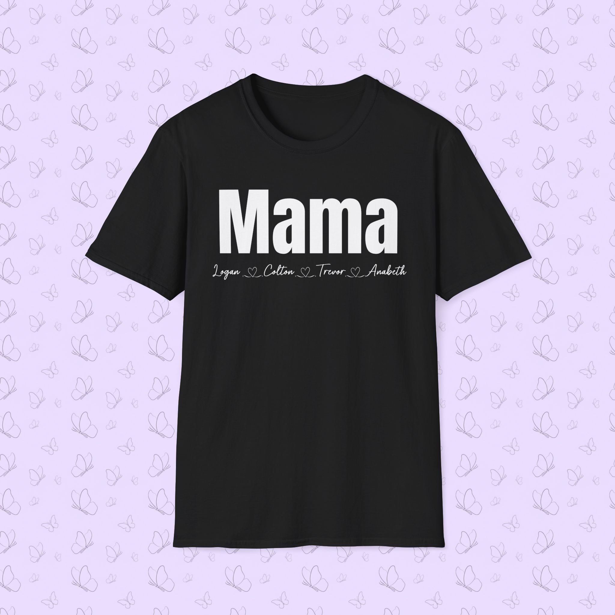 Customizable 'Mama' Tee with Kids' Names — Personalized Mama/Grandma/Mimi T-Shirt