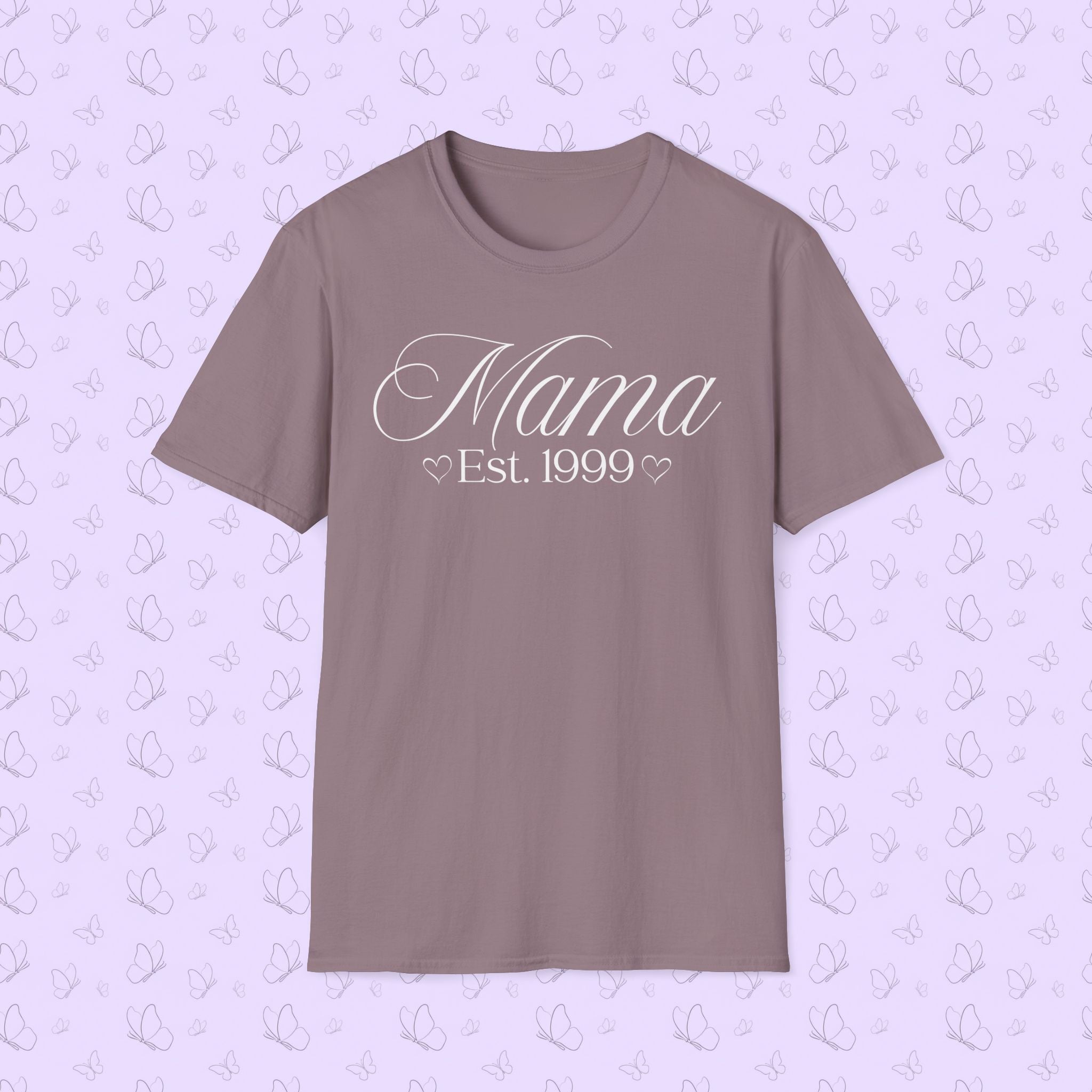 Mama Established Year T-Shirt — Customizable Mom Shirt