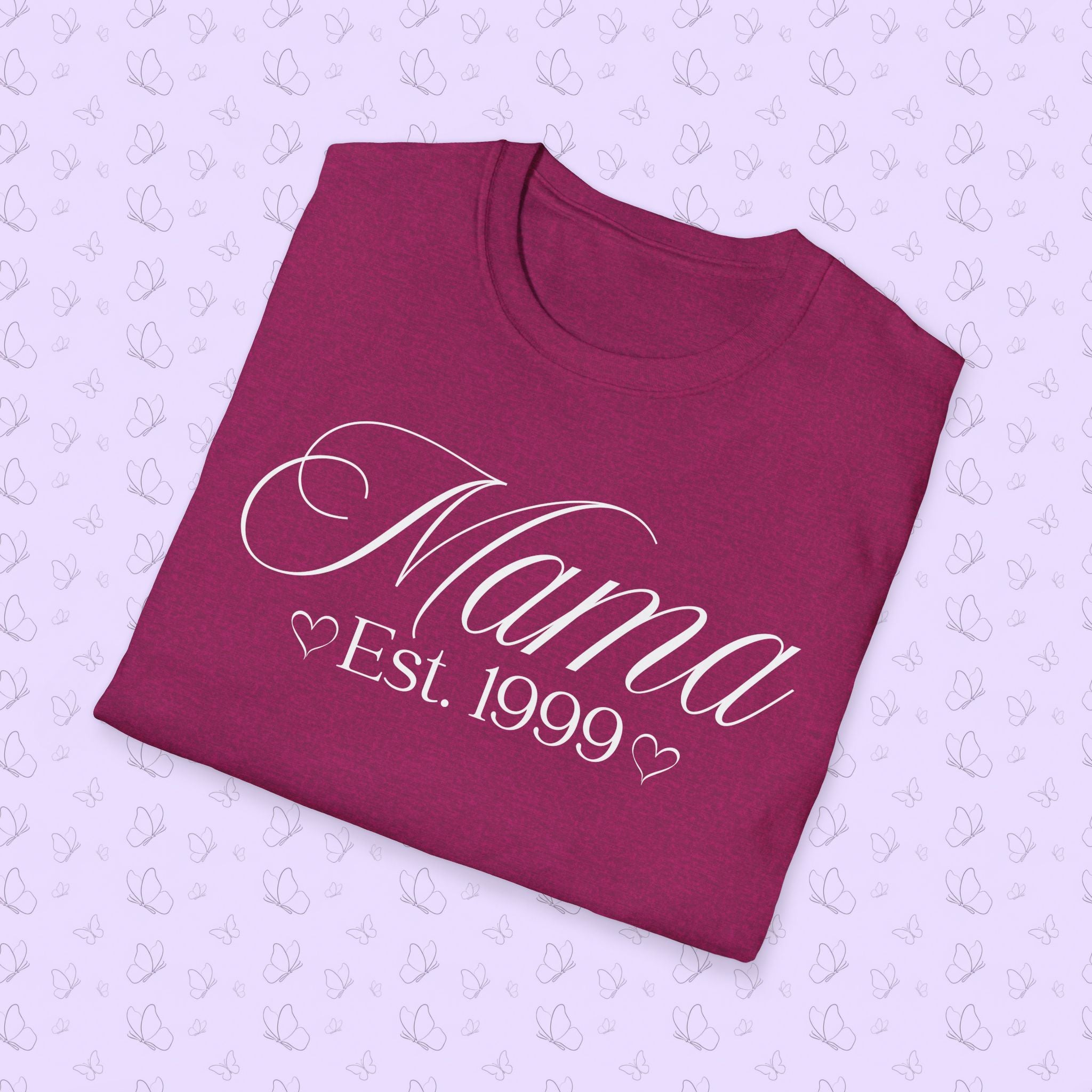 Mama Established Year T-Shirt — Customizable Mom Shirt