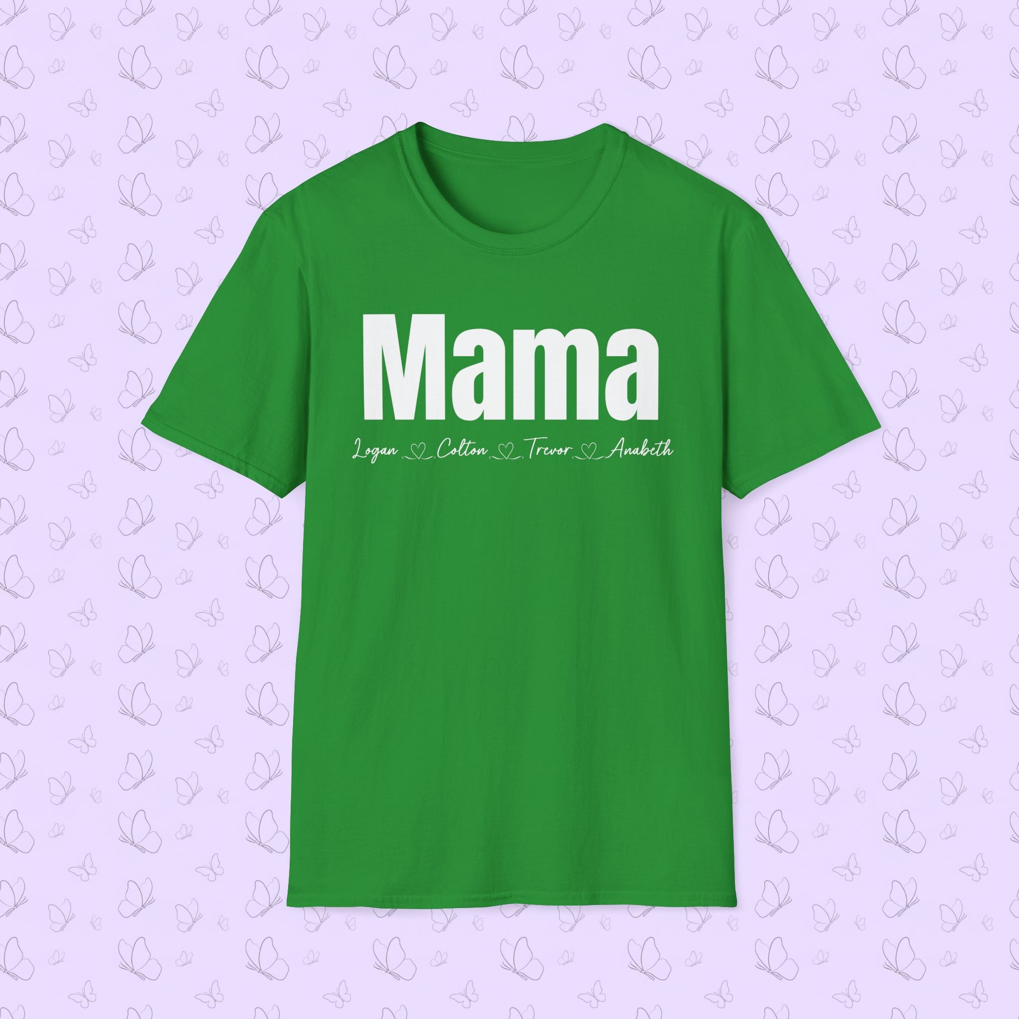 Customizable 'Mama' Tee with Kids' Names — Personalized Mama/Grandma/Mimi T-Shirt