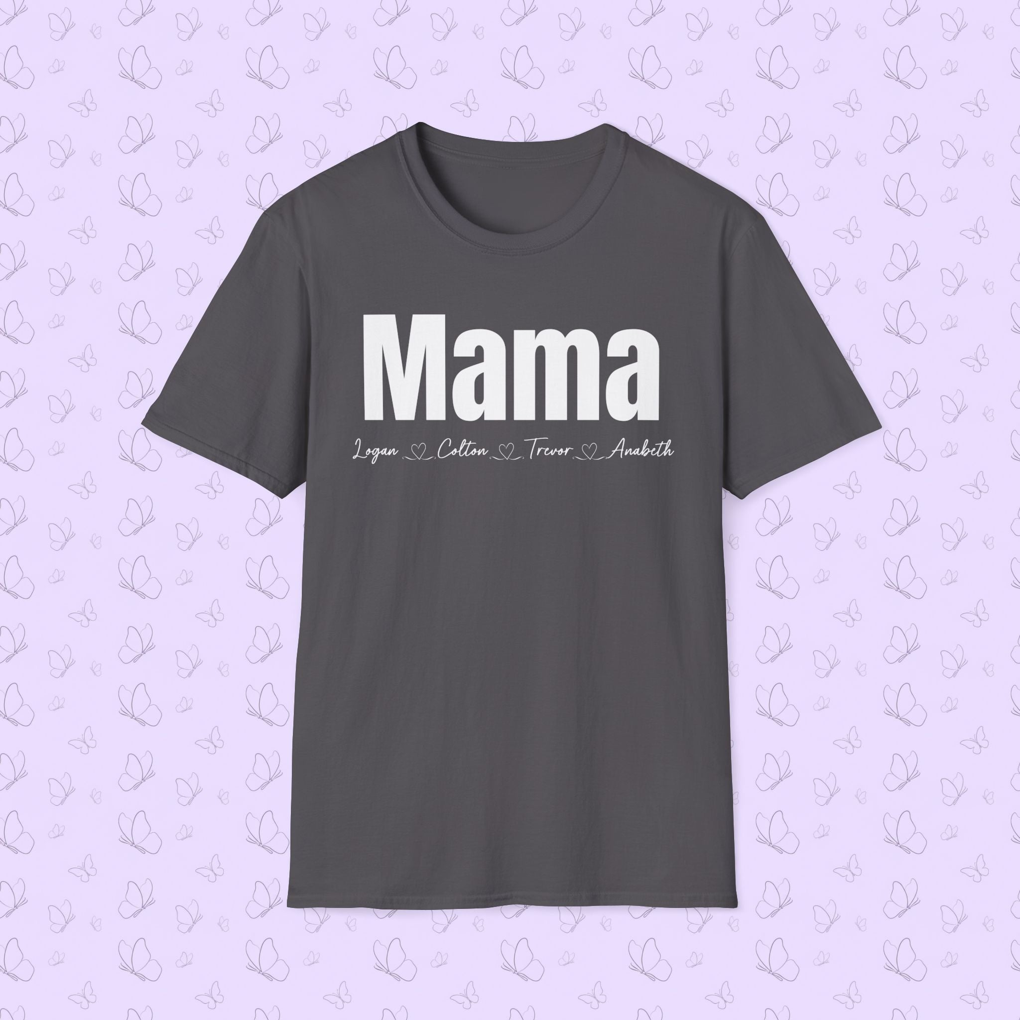 Customizable 'Mama' Tee with Kids' Names — Personalized Mama/Grandma/Mimi T-Shirt