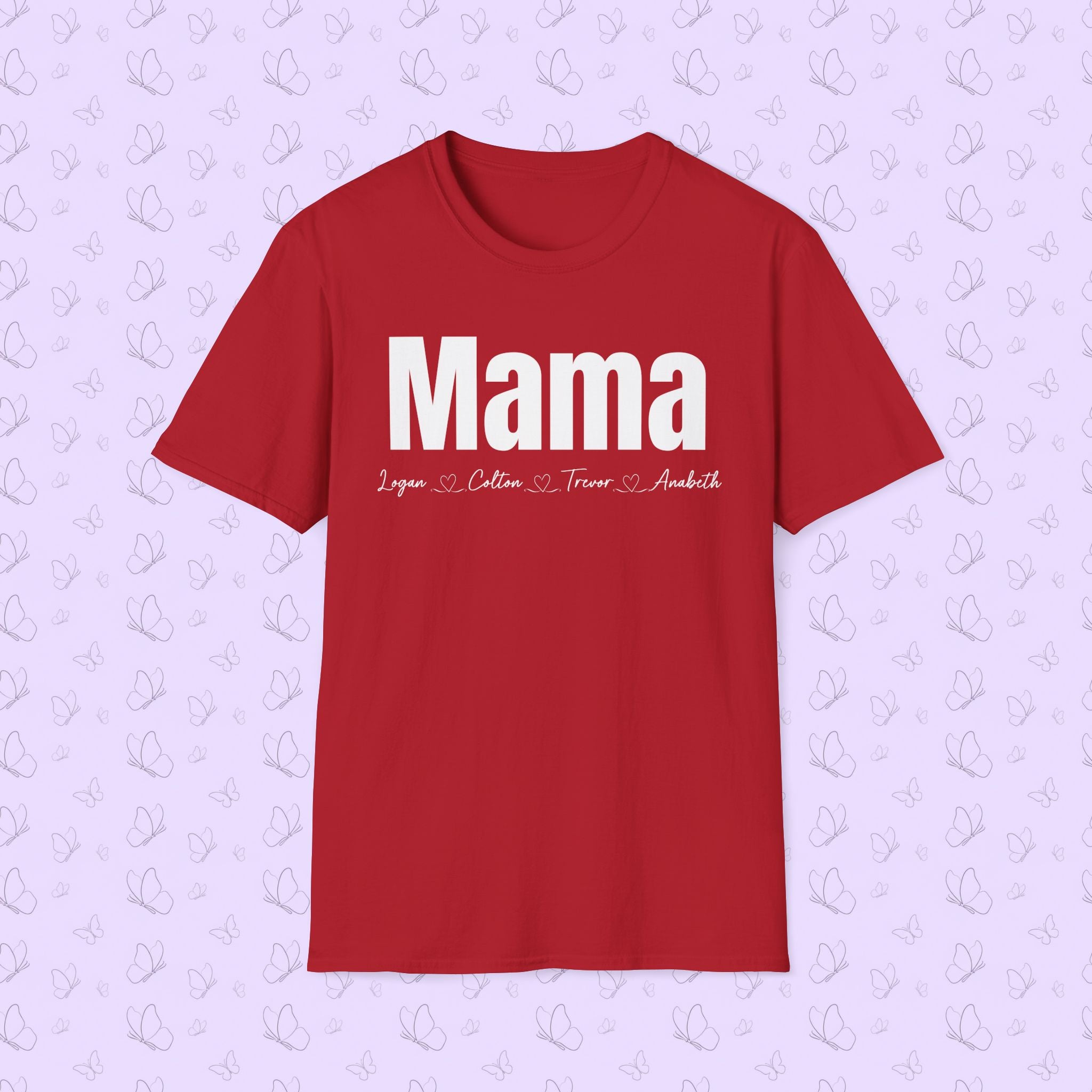 Customizable 'Mama' Tee with Kids' Names — Personalized Mama/Grandma/Mimi T-Shirt