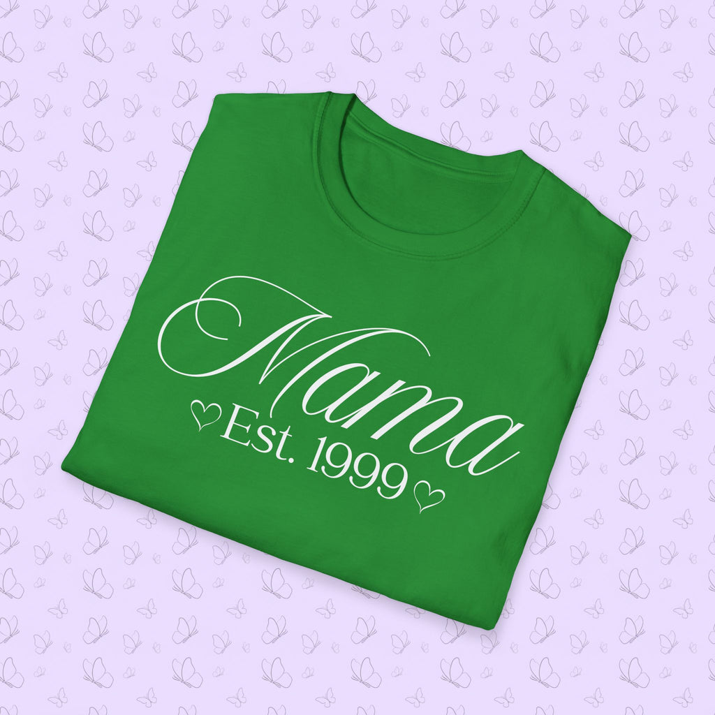 Mama Established Year T-Shirt — Customizable Mom Shirt