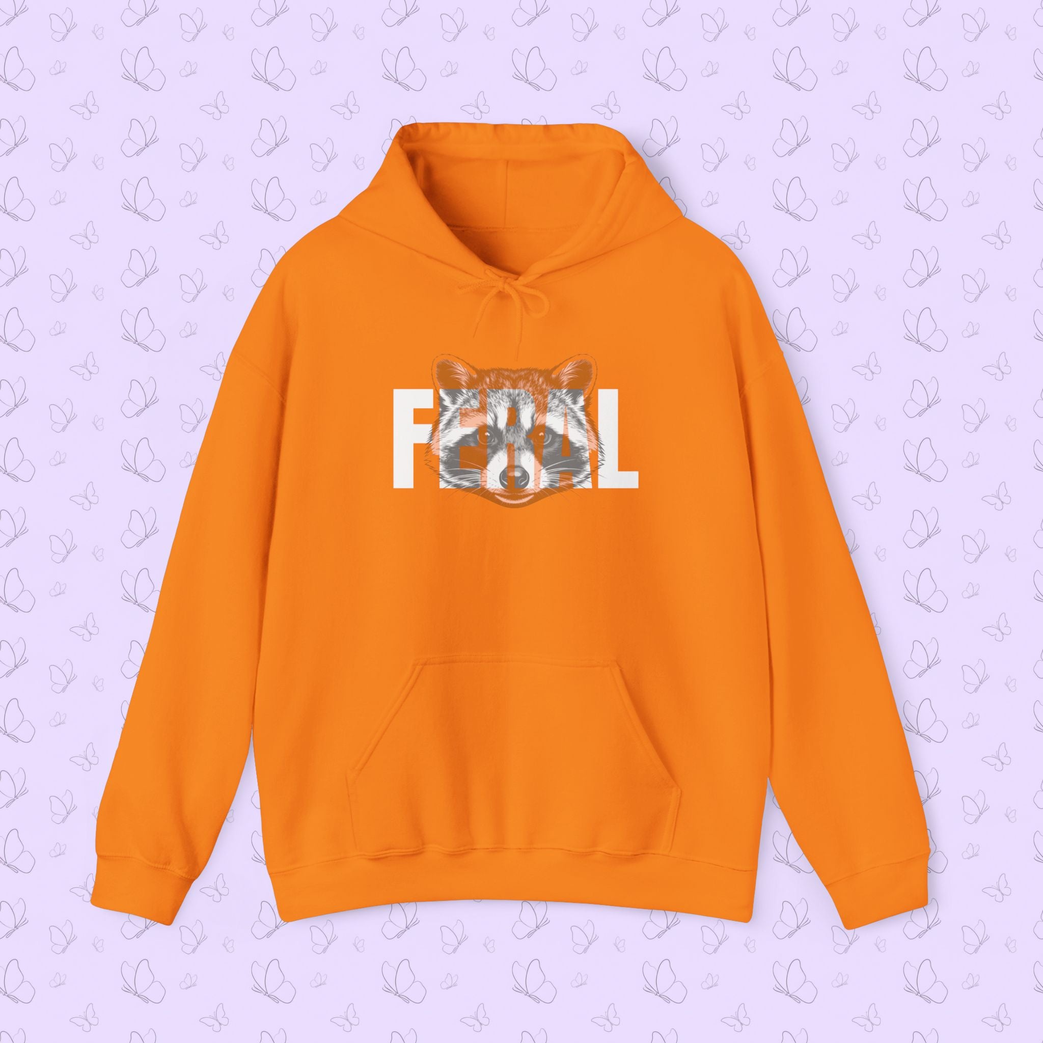 Feral Raccoon Hoodie — Wild Raccoon Graphic Sweatshirt