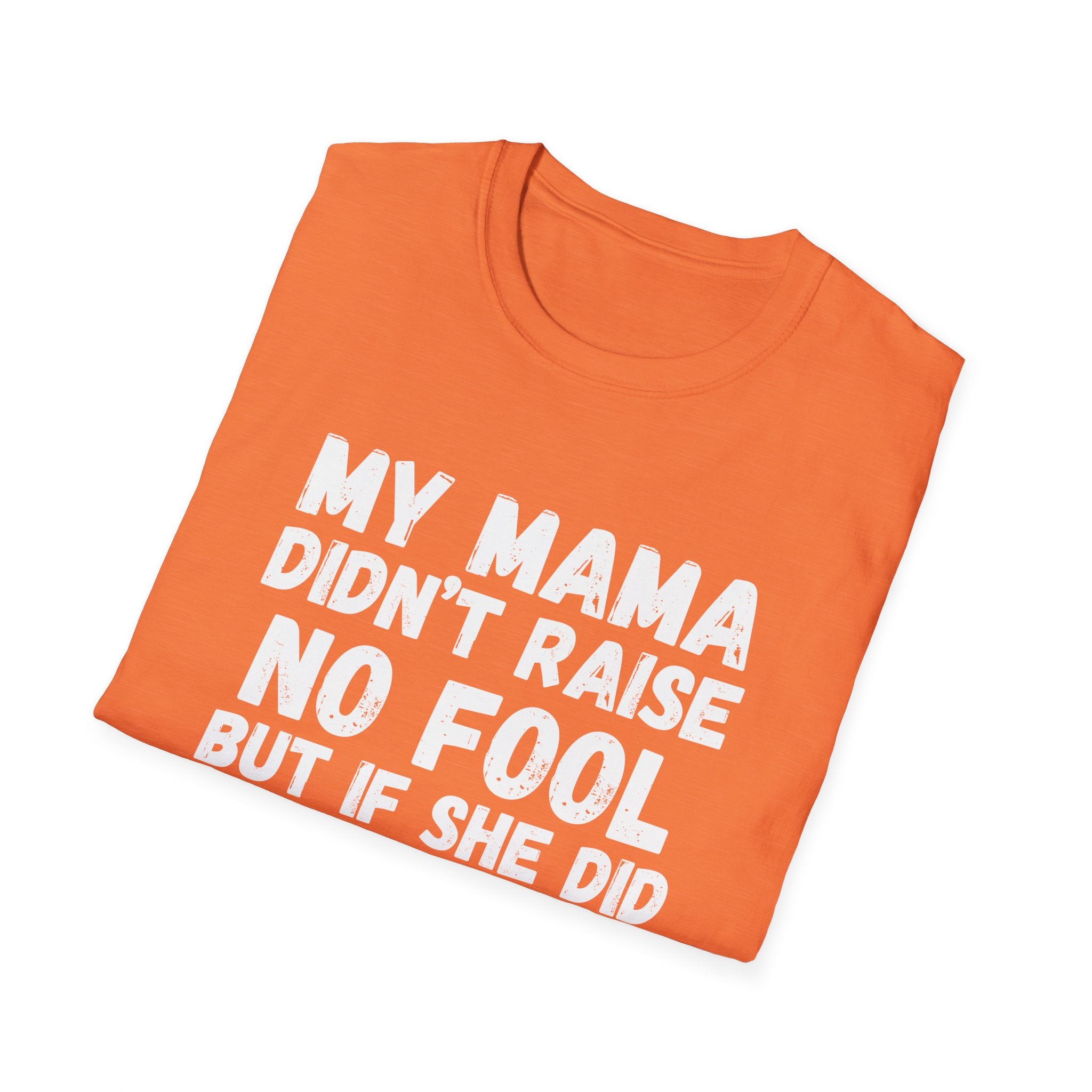 Funny Graphic T-Shirt — "My Mama Didn't Raise No Fool But If She Did It Was My Brother"