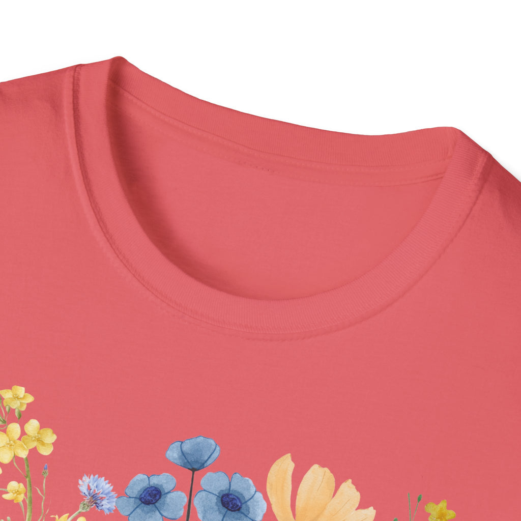 Breathe Wildflowers Tee — Watercolor Butterflies & Floral T-Shirt