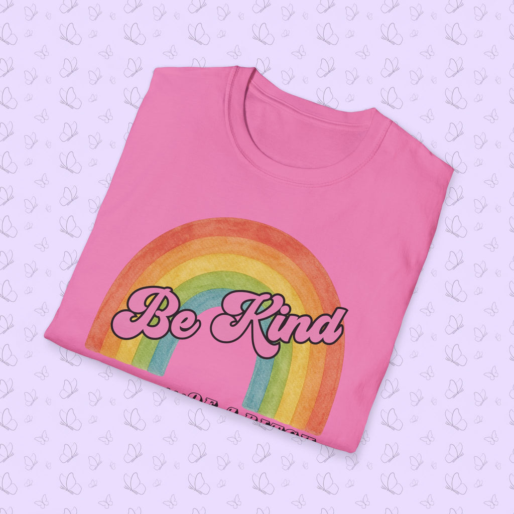 Be Kind…Of A Bitch Retro Rainbow T-Shirt — Funny Sarcastic Tee