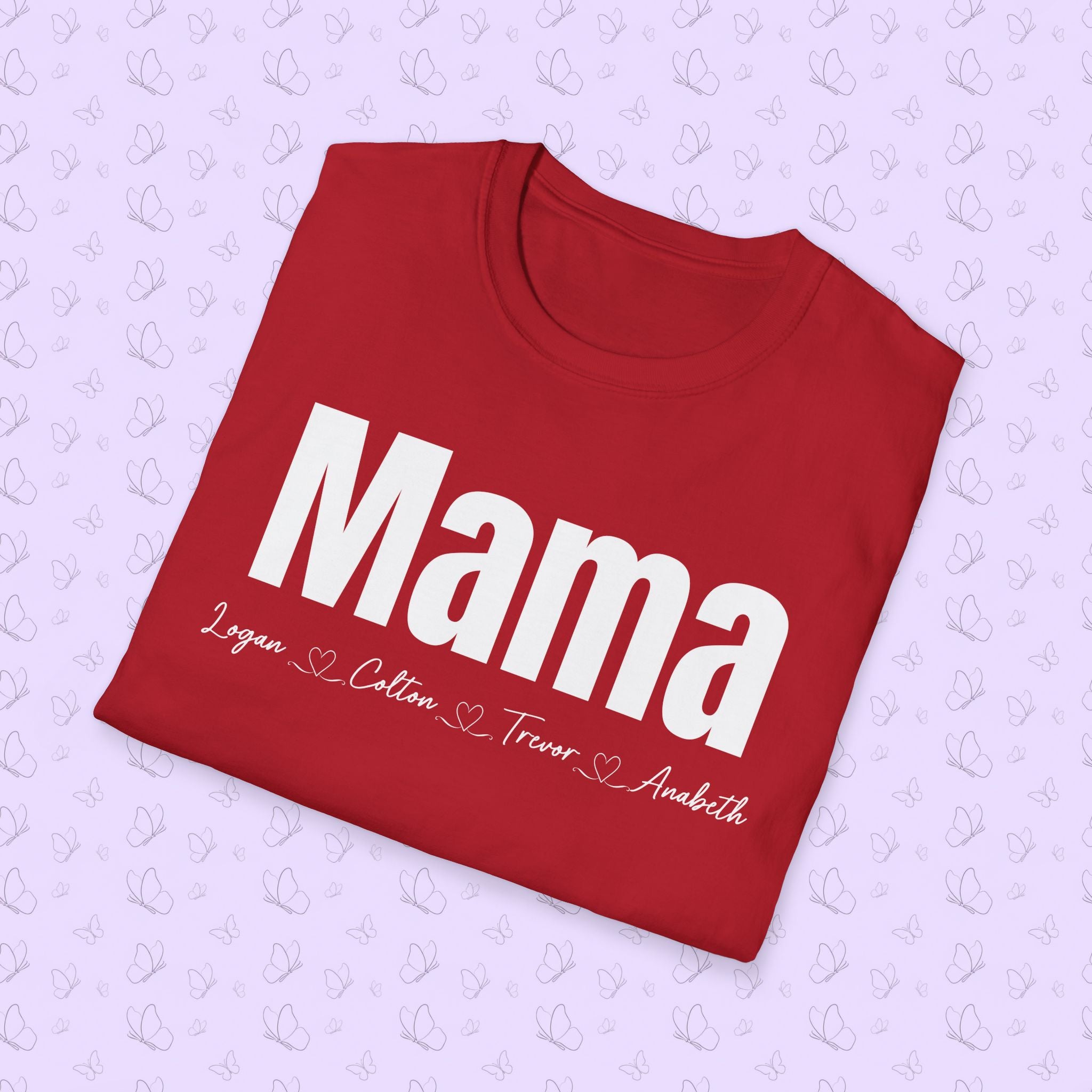 Customizable 'Mama' Tee with Kids' Names — Personalized Mama/Grandma/Mimi T-Shirt