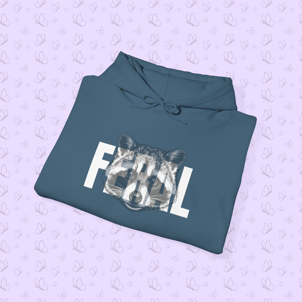 Feral Raccoon Hoodie — Wild Raccoon Graphic Sweatshirt