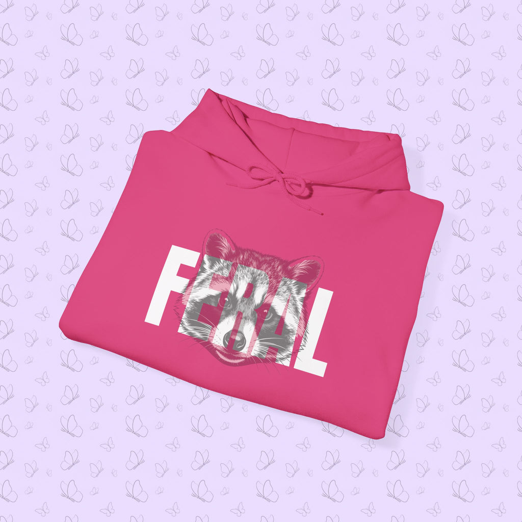 Feral Raccoon Hoodie — Wild Raccoon Graphic Sweatshirt