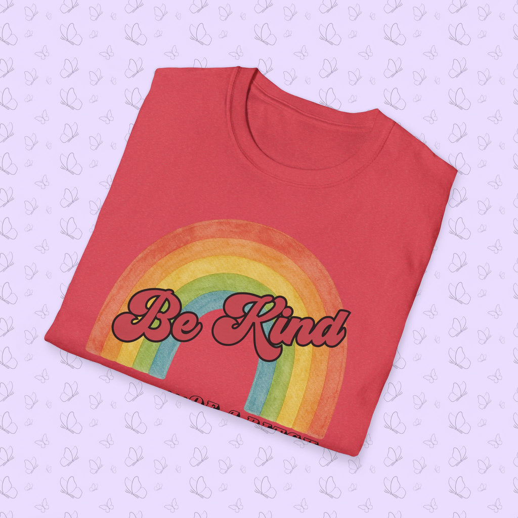 Be Kind…Of A Bitch Retro Rainbow T-Shirt — Funny Sarcastic Tee