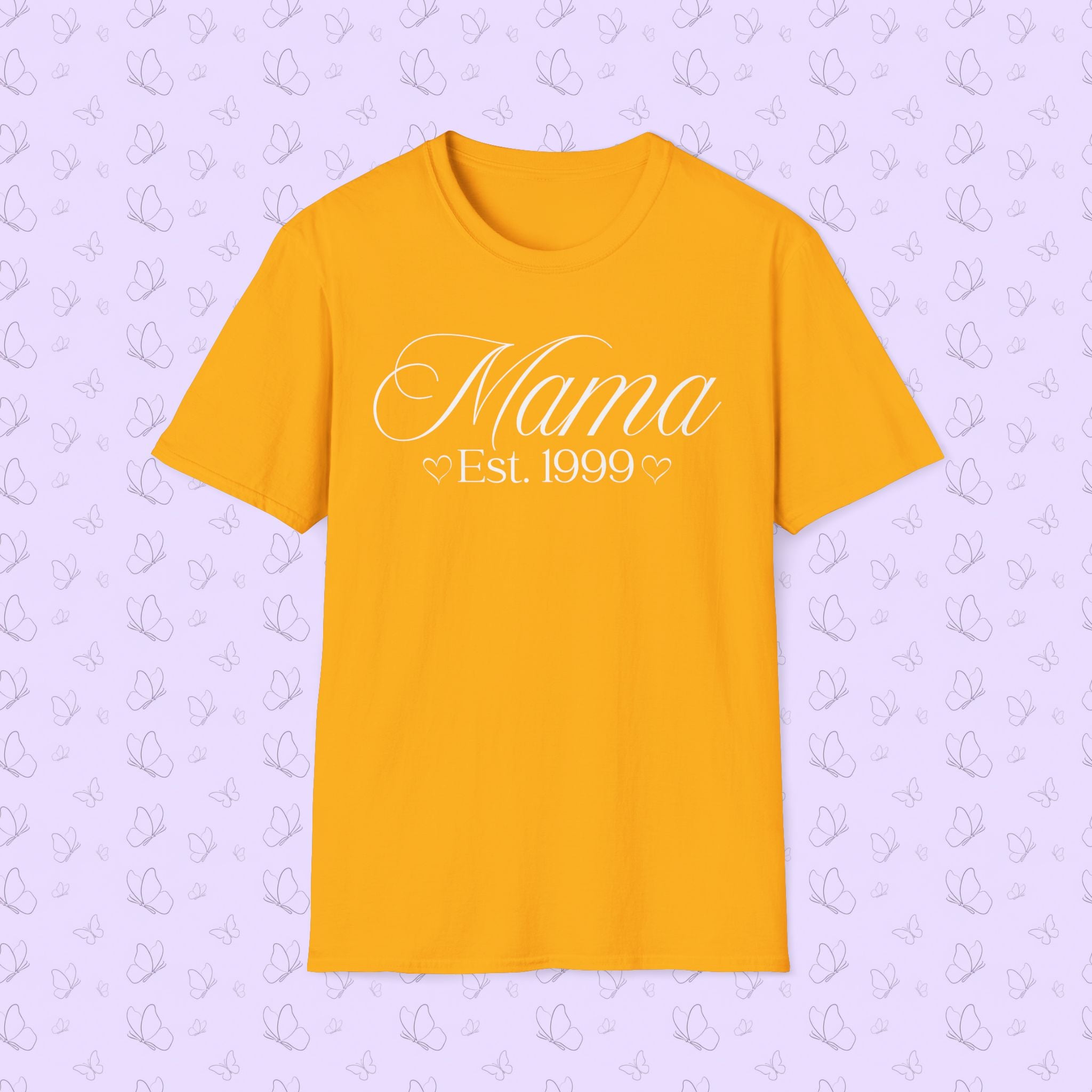 Mama Established Year T-Shirt — Customizable Mom Shirt
