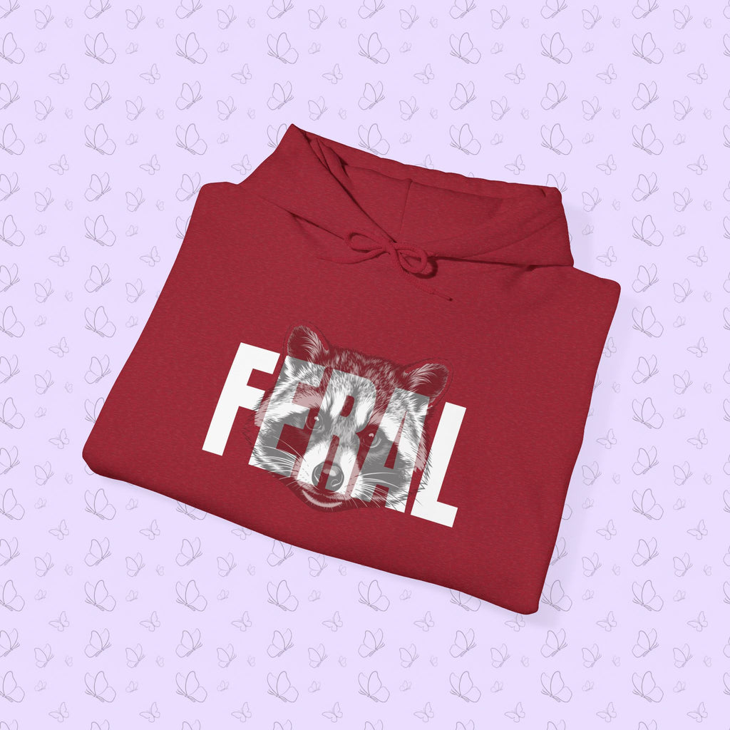 Feral Raccoon Hoodie — Wild Raccoon Graphic Sweatshirt
